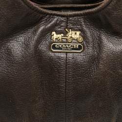 Pre Owned Coach Dark Brown Leather Madison Hobo