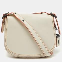 Coach off White Leather Saddle 23 Crossbody Bag