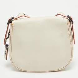 Coach off White Leather Saddle 23 Crossbody Bag