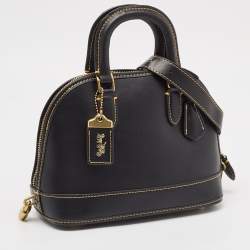 Coach Black Leather Revel Satchel