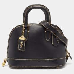 Coach Black Leather Revel Satchel