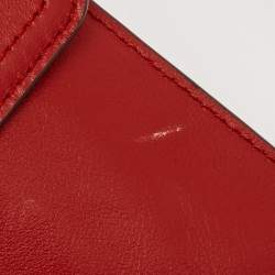 Coach Red Leather Zip Clutch