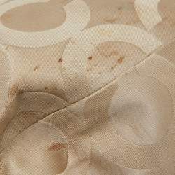 Coach Beige/Brown Signature Canvas and Lizard Embossed Leather Madison Juliette Satchel