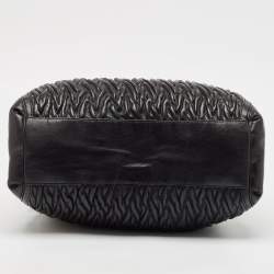Pre Owned Coach Black Gathered Twist Leather Madison Phoebe Shoulder Bag
