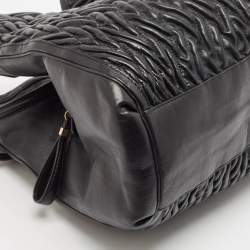 Pre Owned Coach Black Gathered Twist Leather Madison Phoebe Shoulder Bag