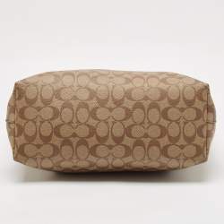 Coach Beige/Brown Signature Coated Canvas and Leather Gallery Tote