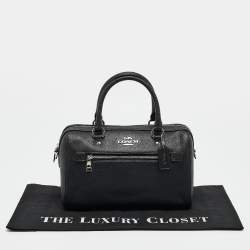 Coach Black Leather Rowan Boston Bag