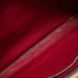 Pre Owned Coach Burgundy Leather Brooklyn Carryall Satchel