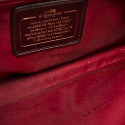 Pre Owned Coach Burgundy Leather Brooklyn Carryall Satchel