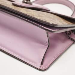 Coach Purple/Beige Signature Coated Canvas and Leather Willis Top Handle Bag