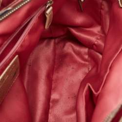 Coach Multicolor Op Art Satin and Leather Side Pocket Tote