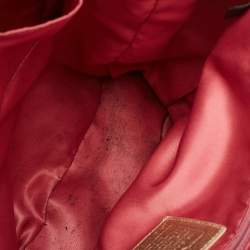 Coach Multicolor Op Art Satin and Leather Side Pocket Tote