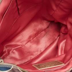 Coach Multicolor Op Art Satin and Leather Side Pocket Tote