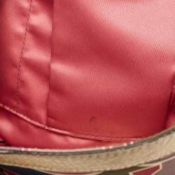 Coach Multicolor Op Art Satin and Leather Side Pocket Tote