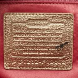 Coach Multicolor Op Art Satin and Leather Side Pocket Tote