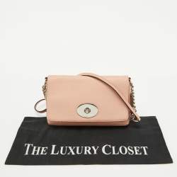 Coach Light Pink Leather Crosstown Flap Shoulder Bag