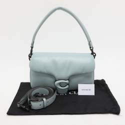Pre Owned Coach Blue Leather Tabby Pillow 26 Shoulder Bag