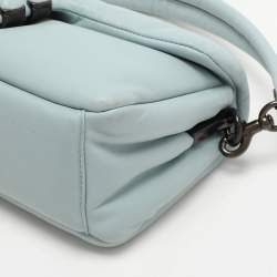 Pre Owned Coach Blue Leather Tabby Pillow 26 Shoulder Bag