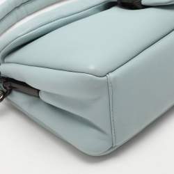 Pre Owned Coach Blue Leather Tabby Pillow 26 Shoulder Bag