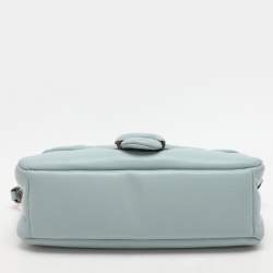 Pre Owned Coach Blue Leather Tabby Pillow 26 Shoulder Bag