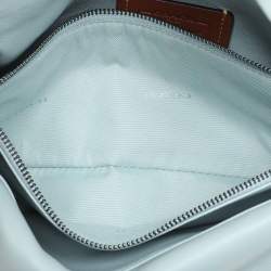 Pre Owned Coach Blue Leather Tabby Pillow 26 Shoulder Bag