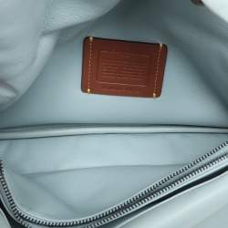 Pre Owned Coach Blue Leather Tabby Pillow 26 Shoulder Bag