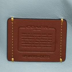 Pre Owned Coach Blue Leather Tabby Pillow 26 Shoulder Bag