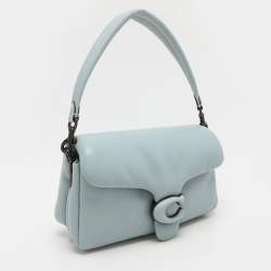 Pre Owned Coach Blue Leather Tabby Pillow 26 Shoulder Bag