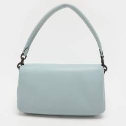 Pre Owned Coach Blue Leather Tabby Pillow 26 Shoulder Bag