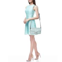 Pre Owned Coach Blue Leather Tabby Pillow 26 Shoulder Bag