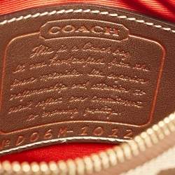 Coach Beige/Orange Signature Fabric and Leather Swingpack Messenger Bag