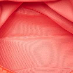 Coach Orange/Beige Signature Canvas and Patent Leather Hobo