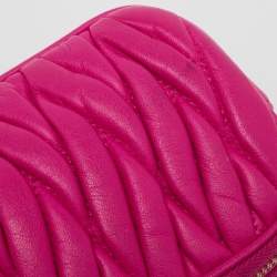 Coach Neon Pink Quilted Leather Mini Crossbody Bag