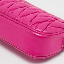 Coach Neon Pink Quilted Leather Mini Crossbody Bag
