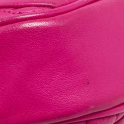Coach Neon Pink Quilted Leather Mini Crossbody Bag