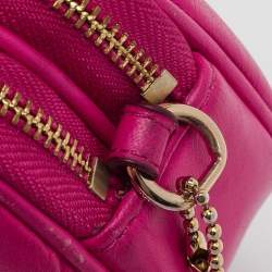 Coach Neon Pink Quilted Leather Mini Crossbody Bag