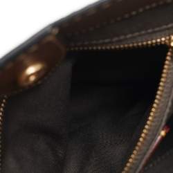 Pre Owned Coach Dark Brown Signature Canvas and Leather Field 22 Tote