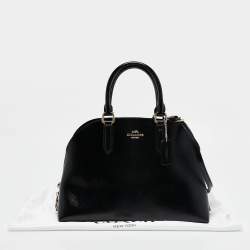 Pre Owned Coach Black Patent Leather Quinn Dome Bag