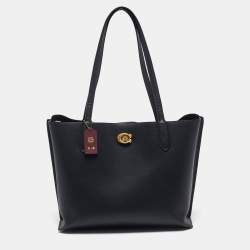 Pre Owned Coach Black Leather Willow Tote