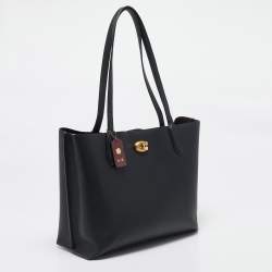 Pre Owned Coach Black Leather Willow Tote
