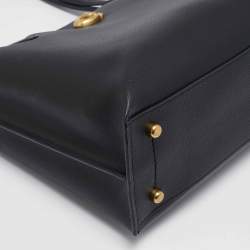 Pre Owned Coach Black Leather Willow Tote