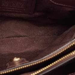 Coach Burgundy Patent Leather Mini Sage Carryall Satchel