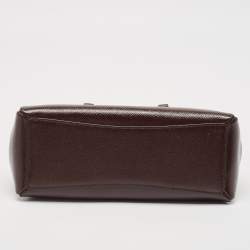 Coach Burgundy Patent Leather Mini Sage Carryall Satchel