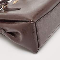 Coach Burgundy Patent Leather Mini Sage Carryall Satchel