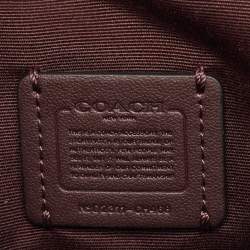 Coach Black/Brown Signature Coated Canvas and Leather Mini Gallery Crossbody Bag