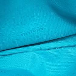 Coach Blue Leather Double Zip Crossbody Bag