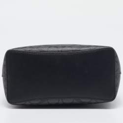 Pre Owned Coach Black/Grey Signature Coated Canvas Small Town Bucket Bag