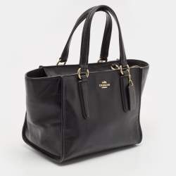 Coach Black Leather Crosby Carryall Tote