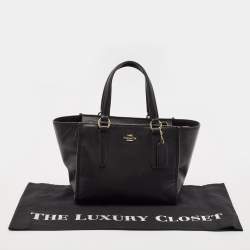 Coach Black Leather Crosby Carryall Tote
