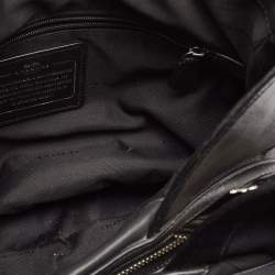 Coach Black Signature Canvas and Leather Edie 31 Satchel